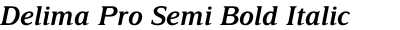 Delima Pro Semi Bold Italic